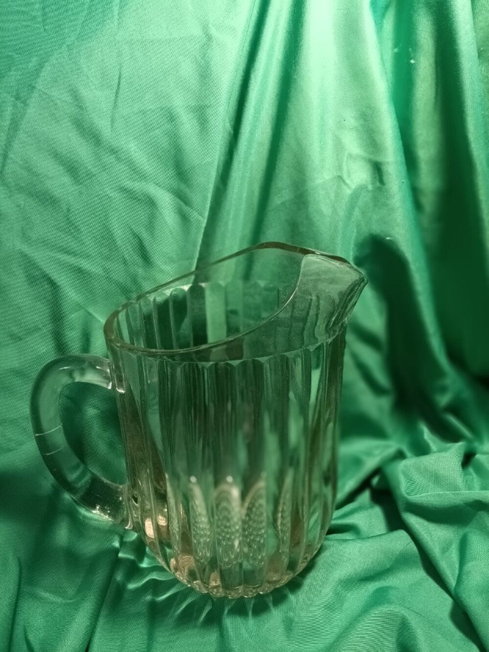 Vintage Glass ribbed Oitcher